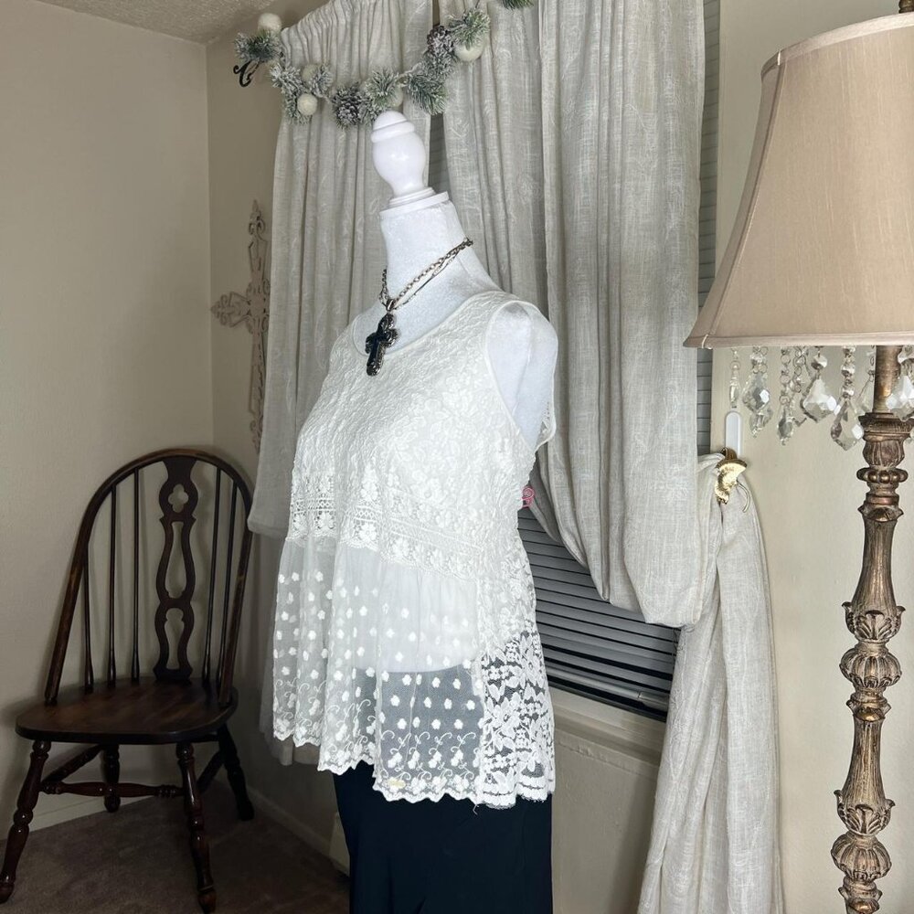 Y2k Gilly Hicks Lace Babydoll Top - Picture 2 of 5